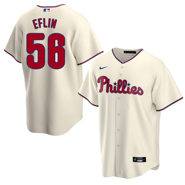 Nike Men #56 Zach Eflin Philadelphia Phillies Baseball Jerseys Sale-Cream